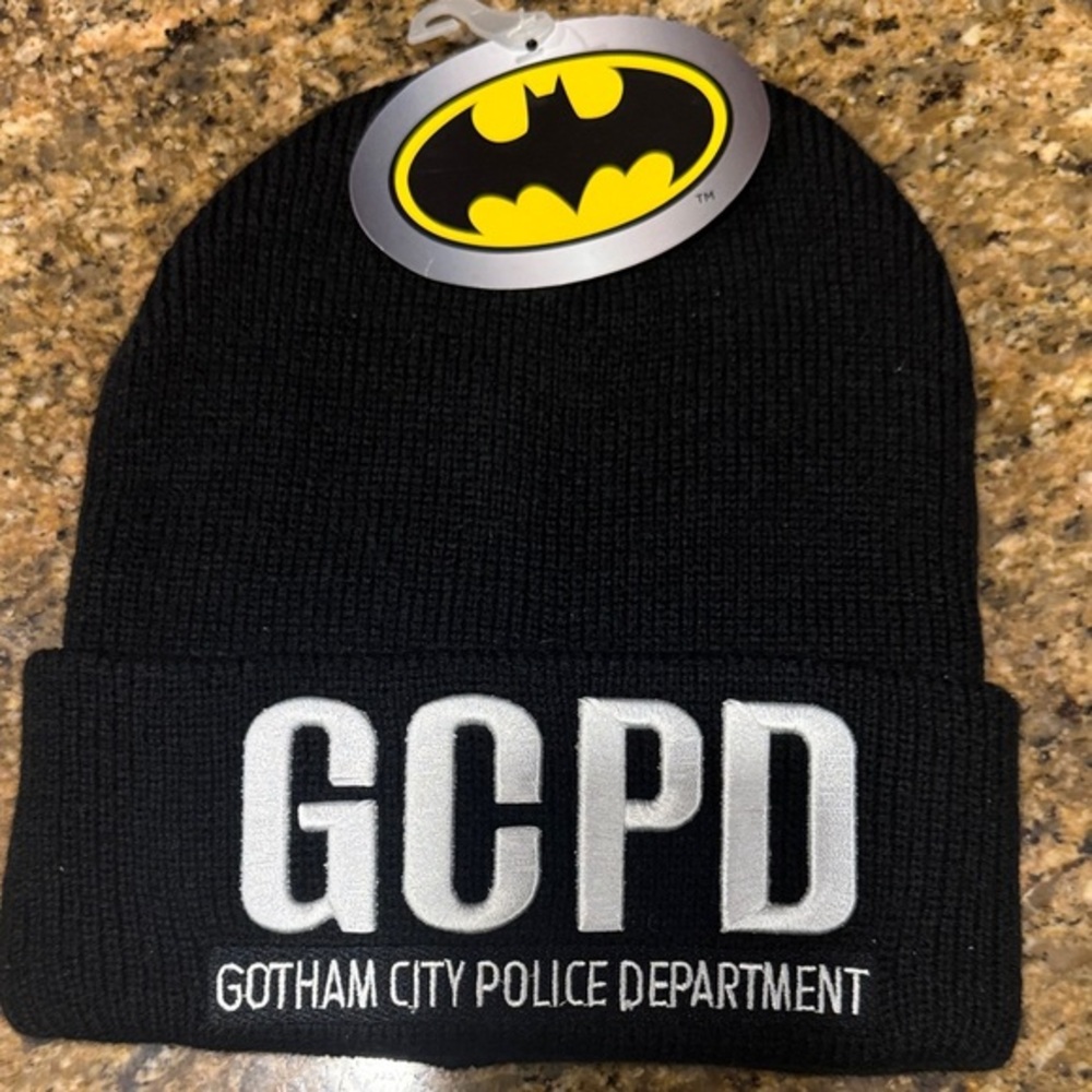 Black GCPD BATMAN Beanie Gotham City Police Department NWT